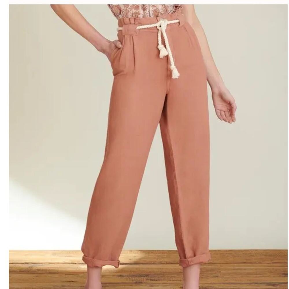 Veronica Beard Karter Pleated Crop Pant